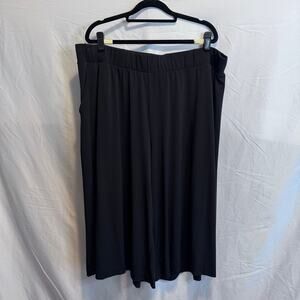 Lane Bryant Black Wide Leg Knit Culottes Pants Plus Size 22/24 High Rise Comfort